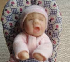 Yawning Baby Girl by Catherine Muniere [CAM 003]