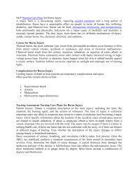 This care plan is listed to give an example of how a nurse. Ncp Nursing Care Plans For Burns Injury A Major Burn Is A