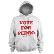 Napoleon Dynamite Hoodie Vote For Pedro White Attitude Europe