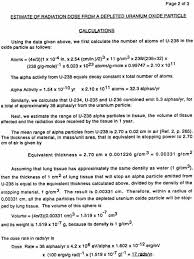 And yes depleted uranium does cause major health problems. Depleted Uranium Particle Radiation Dose Len A Dietz Nuclear Radiation Alpha Rad Mev Rem Erg Electron Volt G Mole Rads Yr