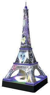 Build realistic 3d puzzles of famous landmarks! Buy Ravensburger Mickey Minnie Eiffel Tower Night Edition 3d Puzzle 216pc