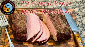 Combine all ingredients except garlic slivers. Bottom Round Roast Sous Vide And Smoked On The Kamado Joe Classic Ii Youtube