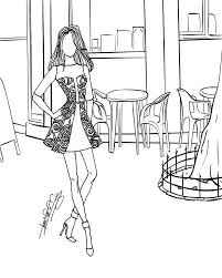 A Page From Bernadette Fashion Coloring Book Vol 2 Fashion Coloring Book Colorful Fashion Coloring Books
