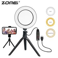 2020 Zomei Selfie Ring Light Led 6 Inch Table Lamp Camera Ring Light Studio Live Lamp With Tripod Phone Clip For Makeup Youtube Video From Sara2013 16 42 Dhgate Com