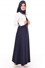 Nese Kol Dantelli Bolerolu Tesettur Elbise Lacivert Nb 24701 Elbise Koltuklar