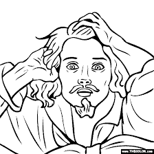 Woman coloring page portrait of teacher funny old. Famous Paintings Coloring Pages