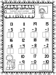 There is a space on each sheet for working out, using whichever method is preferred. 15 Double Digit Subtraction Worksheets Numbers 10 20 Preschool 1st Grade Math