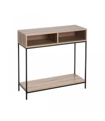 Décorez votre séjour avec la console en métal noir de gota. Console Table Wood Mdf And Black Metal