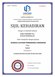 Maybe you would like to learn more about one of these? Kursus Pengendalian Makanan United Academy 100 Diiktiraf Kkm