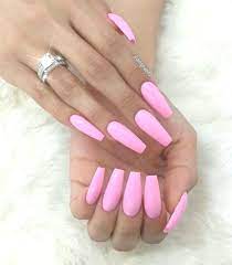 Why koo nails each nail kit is 100% completely customizable in its length and shape. 14 Pink Coffin Nails Matte Pink Coffin Nails With Black Tips Light Pink Acrylic Nails Pastel Pink Coffin Nails Designs Pink Acrylic Nails Best Acrylic Nails