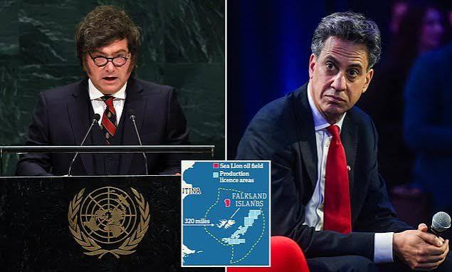 Ed Miliband sets up new confrontation with Argentina as he 'signs off new Falklands oil field' in the South Atlantic | Daily Mail Online
