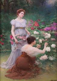 Gather Ye Rosebuds While Ye May Waterhouse Painting 1909 Pin By ڑوژآ بےیلآ On Fiction Art With Images Art Painting Oil Art