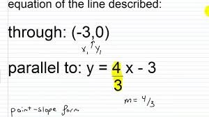 This is the parallel line that they'd asked for, and it's in the. Algebra Ii Lesson Viii 11 Finding Equations Of Parallel Or Perpendicular Lines I Youtube
