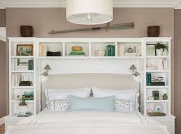 Finished in dark brown wood, it will fit into both. Diy Headboard Storage Novocom Top