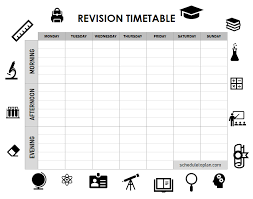 Printable Revision Timetable Template For School And College Students Timetable Template Revision Timetable Template Revision Timetable