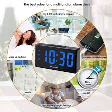 Apart from the loud sound that is emitted, it also vibrates the bed to wake you up from deep sleep. Peakeep Night Light Digital Alarm Clock With Usb Charger And Dimmer Large Led Display Plug In Electric Loud Alarm Clock For Bedrooms Bedside Day Dst Mercy