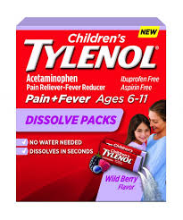 children s tylenol dissolve packs