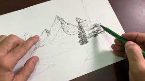 سنتعلم معا طريقة رسم منظر طبيعي بالقلم الرصاص خطوه خطوه وسنتعلم طريقة رسم بيت او كوخ واشجار وبحيرة وطيور وصخور وانعكاسها oil painting triangle tattoo tattoos