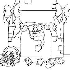 Sur Le Dessin Le Pere Noel Descend Dans La Cheminee Il Apporte Les Cadeaux Pour Les Enfants Colorie Son Bonnet En Rouge L Cheminee De Noel Dessin Noel Noel
