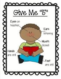 Give Me 5 Poster Preschool Classroom Classroom Management Preschool Classroom Behavior Management