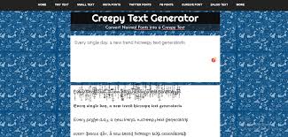Zalgo text uses combining diacritical marks stacked on top of one another to create a creepy glitching effect. Creepy Text Generator Just Copy Paste Fontvilla