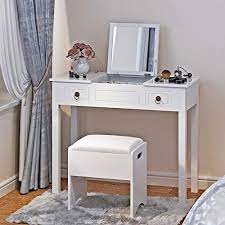 Vanity Set With Flip Top Mirror Makeup Dressing Table Stu Https Www Amazon Com Dp B07kc Dressing Table Writing Desk Make Up Desk Vanity Mirrored Furniture