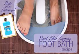 Soak your feet in equal parts vinegar (white or apple cider) and water for fifteen minutes twice a day. Diy Dead Skin Zapping Foot Bath Recipe Incredible Results When Made With Listerine And Vinegar The Thrifty Couple