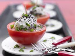 Tomatenhappen Mit Kasenocken Rezept Rezepte Happchen Gesunde Snacks Rezepte
