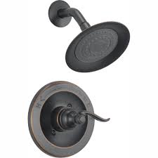 8 inch shower head and ceramic handheld shower is convenient to use. Delta Windemere 1 Handle Shower Only Faucet Trim Kit In Oil Rubbed Bronze Valve Not Included Bt14296 Ob The Home Depot