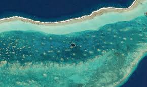 belize great blue hole seen from iss as