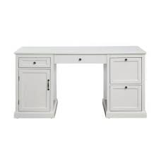 Usl Arbor 4 Drawer White Desk Sk19277b3 Pw The Home Depot Desk With Drawers Desk Urban Style Living