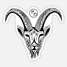 Weibliche steinböcke sind nur glücklich, wenn sie beschäftigt sind und können stillstand nicht ertragen. Steinbock Sternzeichen Schwarz Sticker Spreadshirt