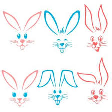 Funny bunny face vector art. Bunny Face Svg Cuttable Designs