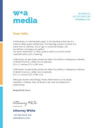 Simple White Online Company Letter Letterhead Maker Create Custom Letterhead Designs Online Fotor