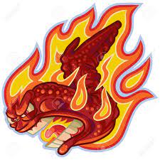 Maybe you would like to learn more about one of these? Vector Cartoon Clip Art Illustration Of An Angry Buffalo Or Hot Chicken Wing On Fire Or In Flames With A Screaming Anthropomorphic Face Royalty Free Cliparts Vectors And Stock Illustration Image 51168643