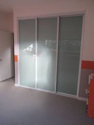 3 Panel 3 Track Modern Bypass Closet Door Check Out This Recent Installation In Los Angeles Californi Closet Doors Glass Closet Doors Home Renovation Costs