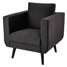 Stoffsessel Anthrazitgrau Meliert Noa Armlehnen Sessel Anthrazit Grau