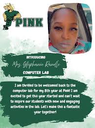 Mrs. Randle will be returning to Pink as our Computer Lab Para  Professional. #TheMagicOfLearning