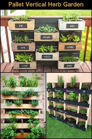 How Clever Is This A Vertical Herb Garden Made From Recycled Pallets Herb Garden Planter Ideas Herb Garden Pallet Palette Herb Garden Outdoor Herb Garden