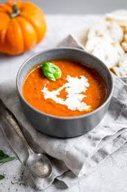 The Perfect Way To Use Your Pumpkins This Season With This Creamy Tomato Soup Is Hearty Nutritious And A Great Pa Pumpkin Soup Soup Recipes Creamy Tomato Soup