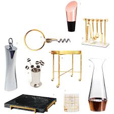 At home bars, we stock an amazing collection of unique and timeless bar accessories, from bottle openers and cool drink ware to wine storage for sale bar accessories that add more class to your bar. Nine Metallic Must Haves For Your Cocktail Bar