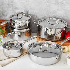Kitchen set aluminium acpent only fans. Henckels Realclad Stainless Steel 5 Ply 10 Piece Cookware Set Costco
