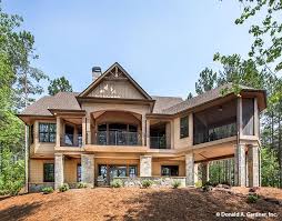Rear Exterior Of The Butler Ridge 1320 D Http Www Dongardner Com House Plan 1320 D T Craftsman Style House Plans Craftsman House Plans Basement House Plans