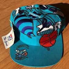 Rare Vintage Charlotte Hornets The Game Big Logo Snapback W Tag Charlottehornets Vintagenba Vintage Cap Hats Vintage Custom Nike Shoes