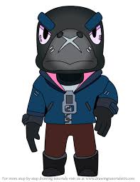 Learn How To Draw Crow From Brawl Stars Brawl Stars Step By Step Drawing Tutorials Free Brawl Stars Gems 2020 How To Get Bra In 2020 Brawl Star Character Drawings