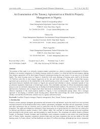 If you are also willing to rent a property and not buy it, then will require less capital. Pdf An Examination Of The Tenancy Agreement As A Shield In Property Management In Nigeria
