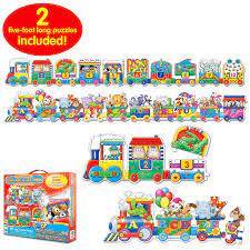 Puzzles can help kids develop fine motor skills while they exercise critical and logical thinking muscles. The Learning Journey Puzzle Doubles Giant Abc 123 Train Floor Puzzles For Sale Online Ebay