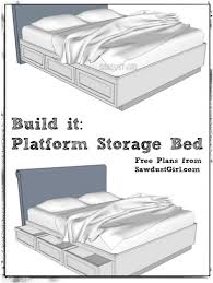 Cal King Platform Storage Bed Free Plans Sawdust Girl Diy Storage Bed Storage Bed King Storage Bed