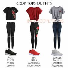 Crop Tops Outfits According To Zodiac Sign Zodiacsigns Crop Tops Outfits According To Zodiac Sign Zodiac Clothes Zodiac Sign Fashion Zodiac Signs Sagittarius