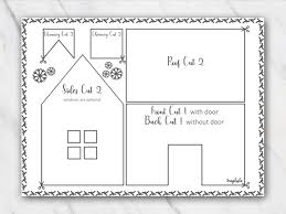 How to build a gingerbread house? Printable Gingerbread House Template Black And White Temploola Com